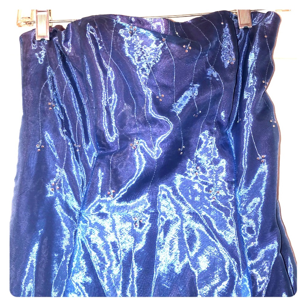 Ice blue iridescent prom dress w shawl or wrap 😇
